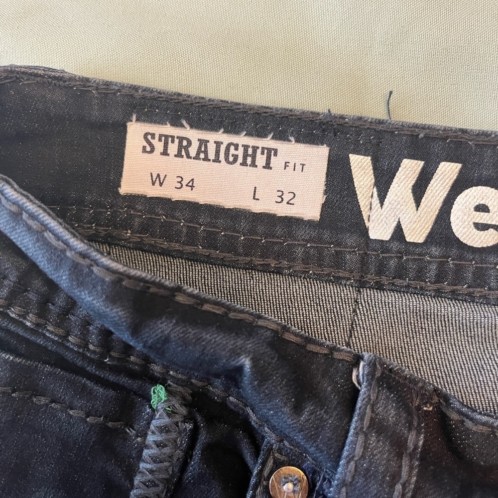 WESTERN BLUE STRAIGHT MEN’S JEANS SIZE 34X32 - Picture 2 of 10